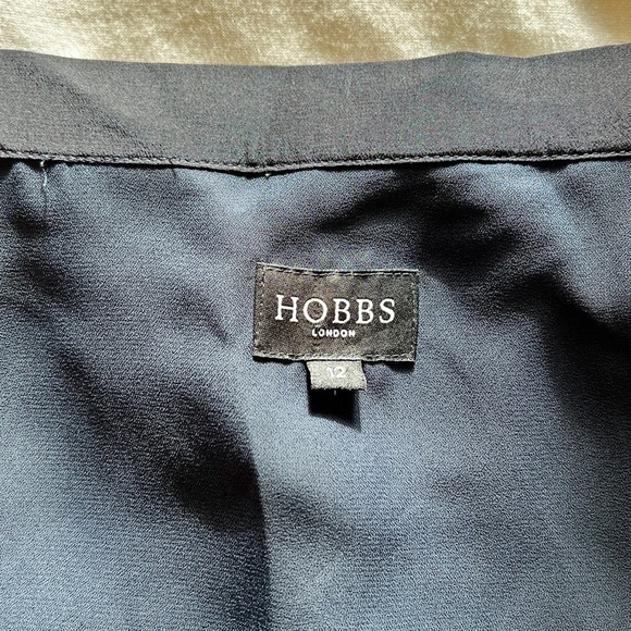 Hobbs London Polka Dot A-Line Silk Skirt in Black Multicolor - Picture 8 of 10